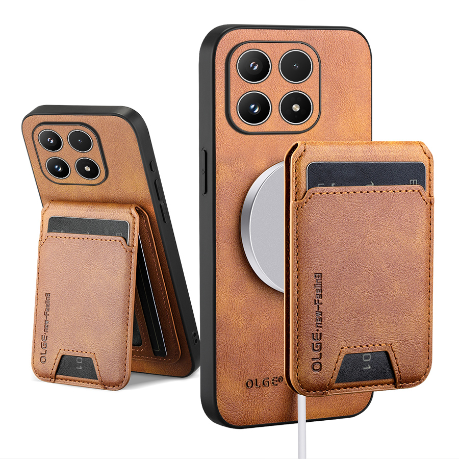 Leather Wallet Card Holder Phone Cover - Funda para teléfono Xiaomi 17 con