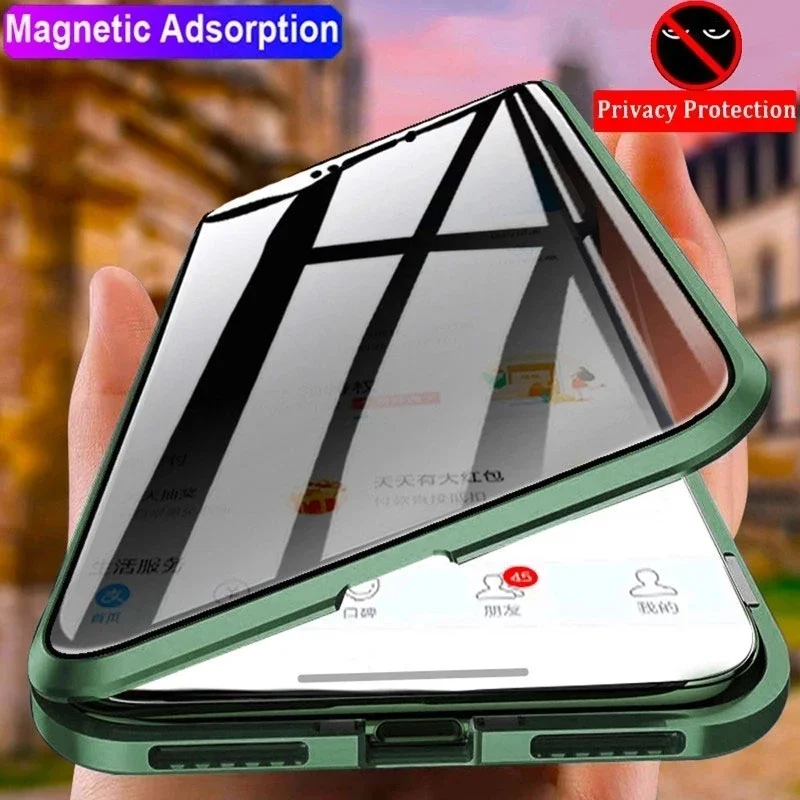 Anti Spy Privacy Glass Case - Funda para teléfono con protección completa