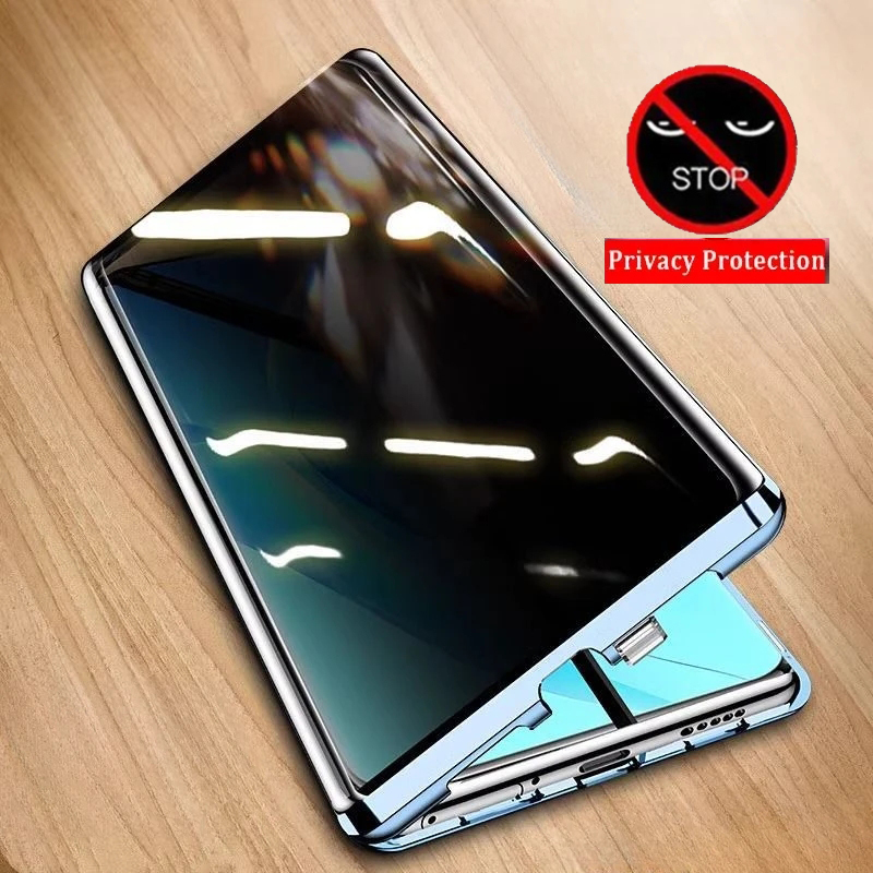 Anti Spy Privacy Glass Case - Funda de Teléfono de Vidrio Templado