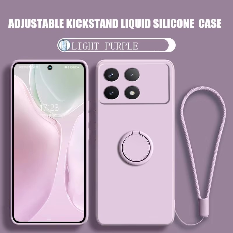 Liquid Silicone Magnetic Phone Case - Funda de teléfono con soporte magnético