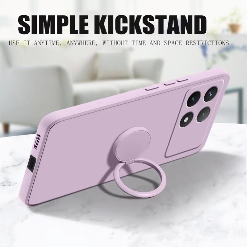 Funda de teléfono con soporte  - Liquid Silicone Magnetic Phone Case reseña y precio